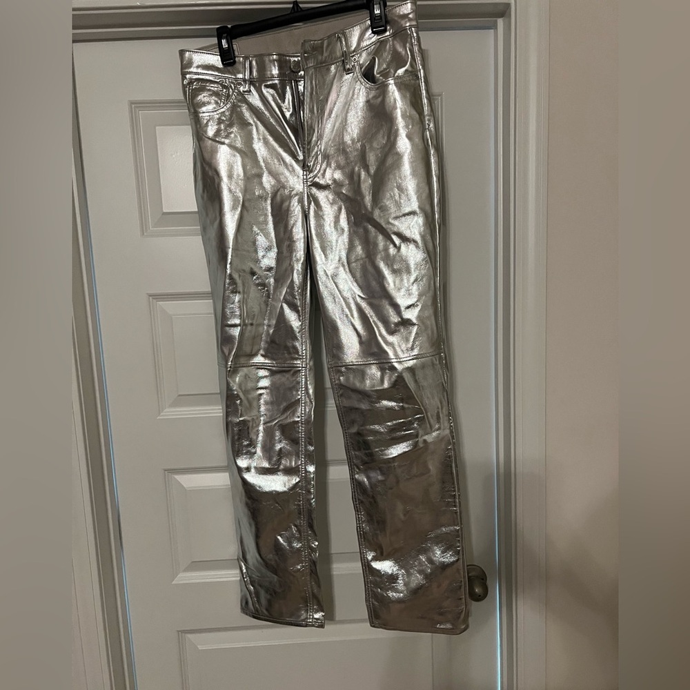 GAP Cheeky Silver Straight High Rise Pants